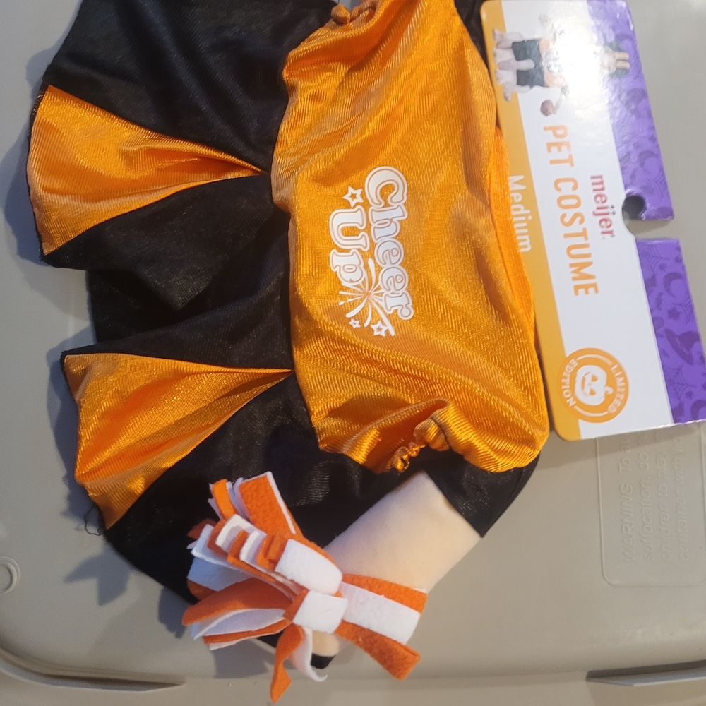 Cheer Up Pet Costume - Orange and Black